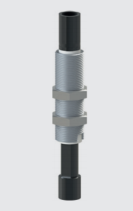 Threaded-body non-rotative telescopic suspensions